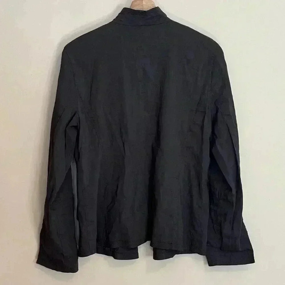 Eileen Fisher Linen Viscose Stretchnotch Collar Jacket - Picture 2 of 7